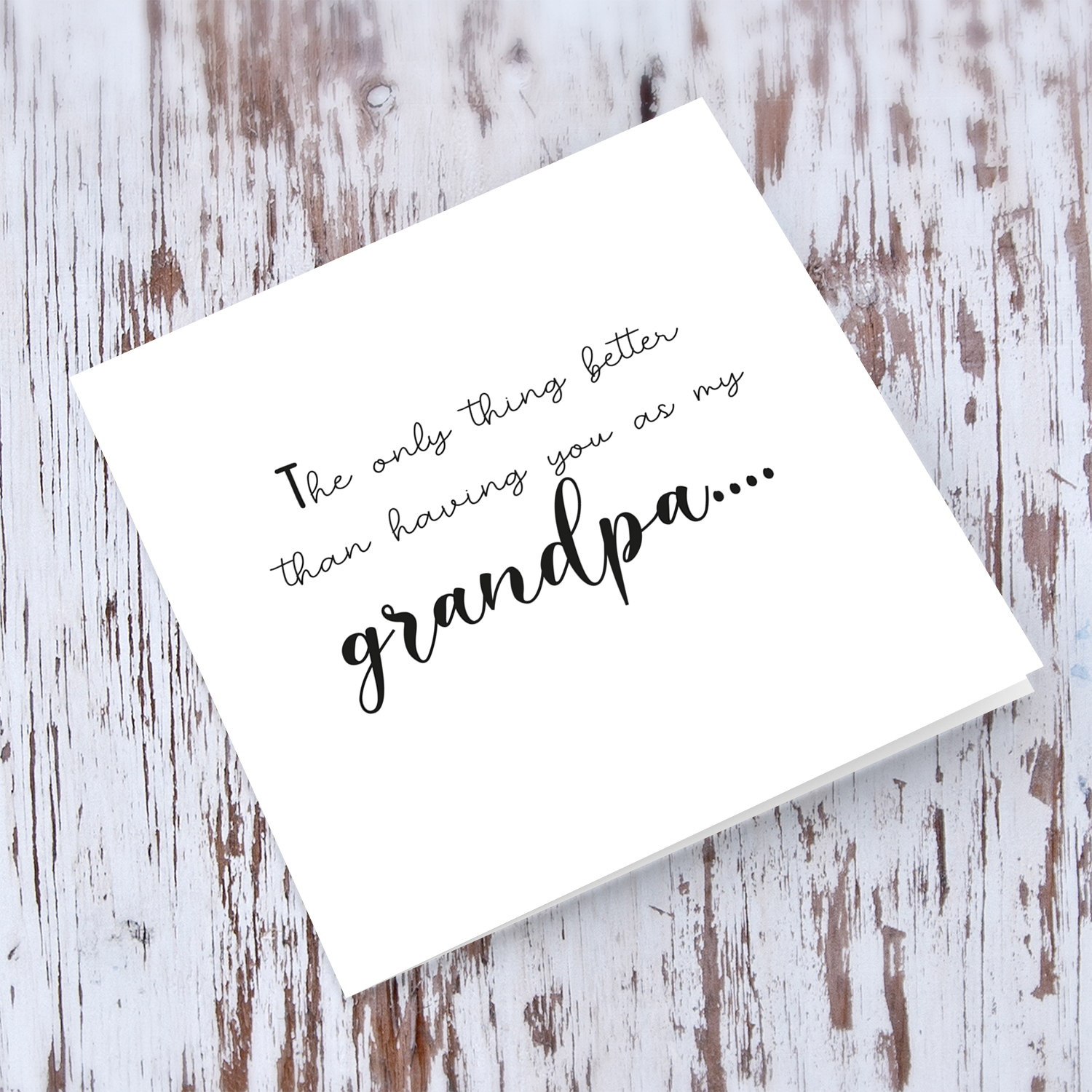 Will you be my Godfather (Grandpa) minimalist card in English