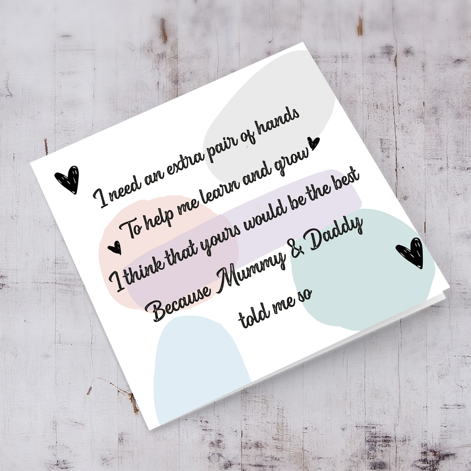 Pastel tones Will you be my Godparents card in English