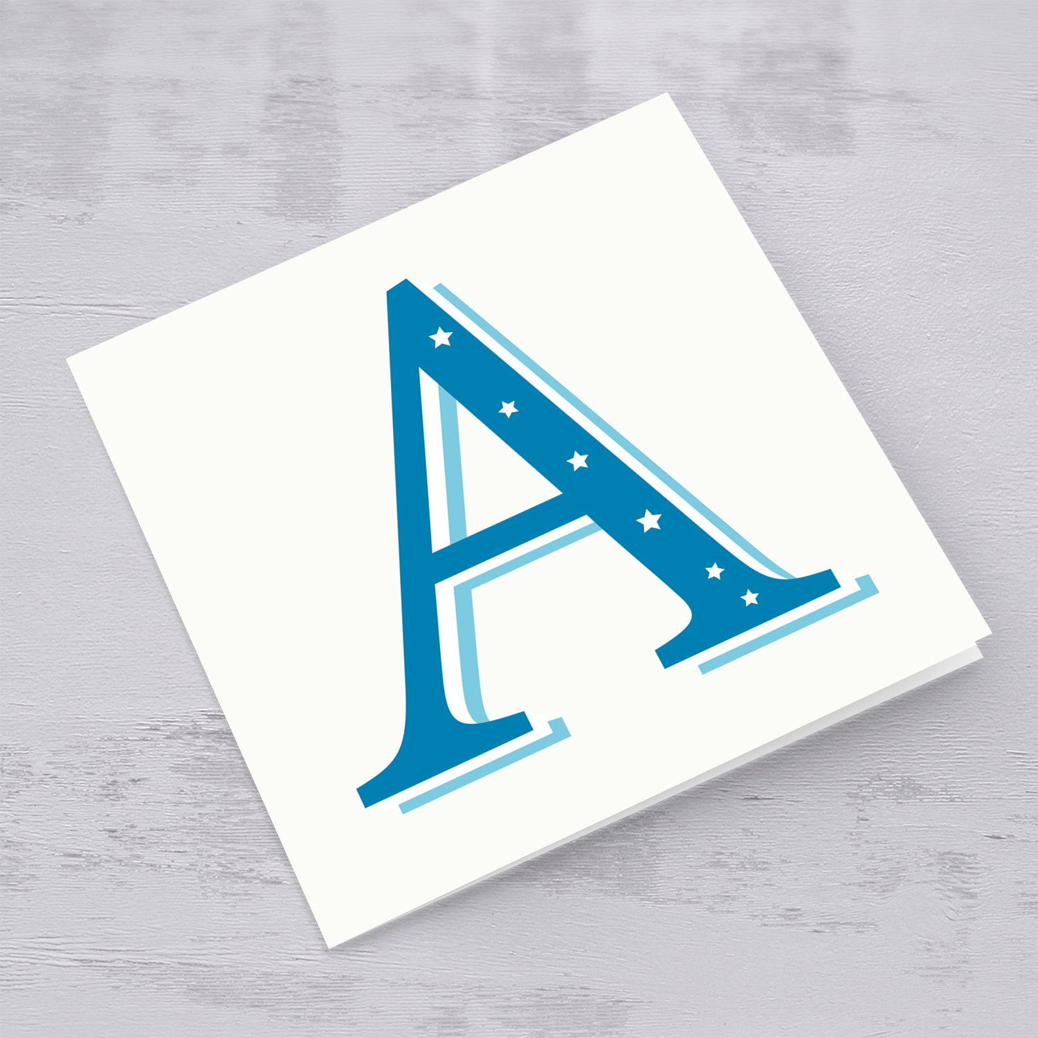 The Initial Collection Blue Tones - Letter A