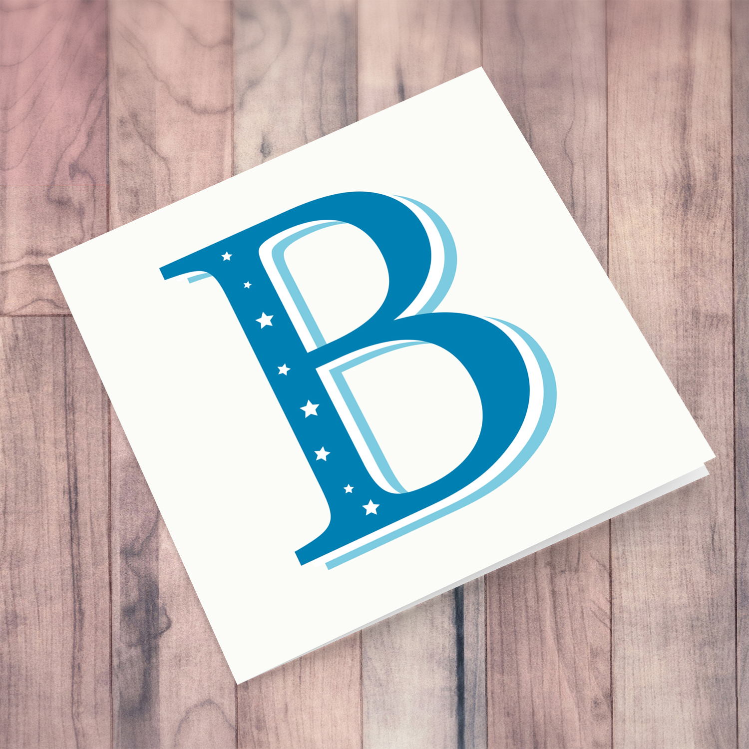 The Initial Collection Blue Tones - Letter B
