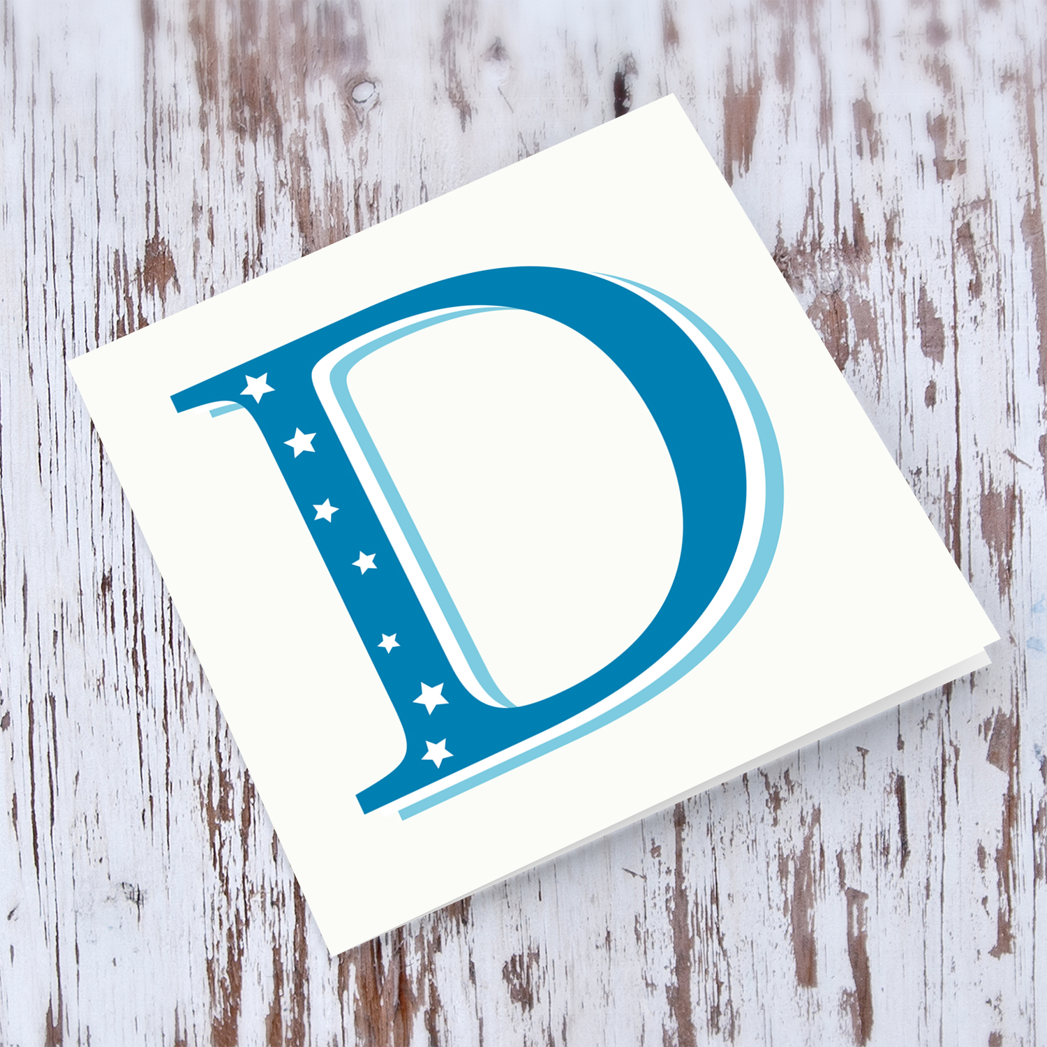 The Initial Collection Blue Tones - Letter D