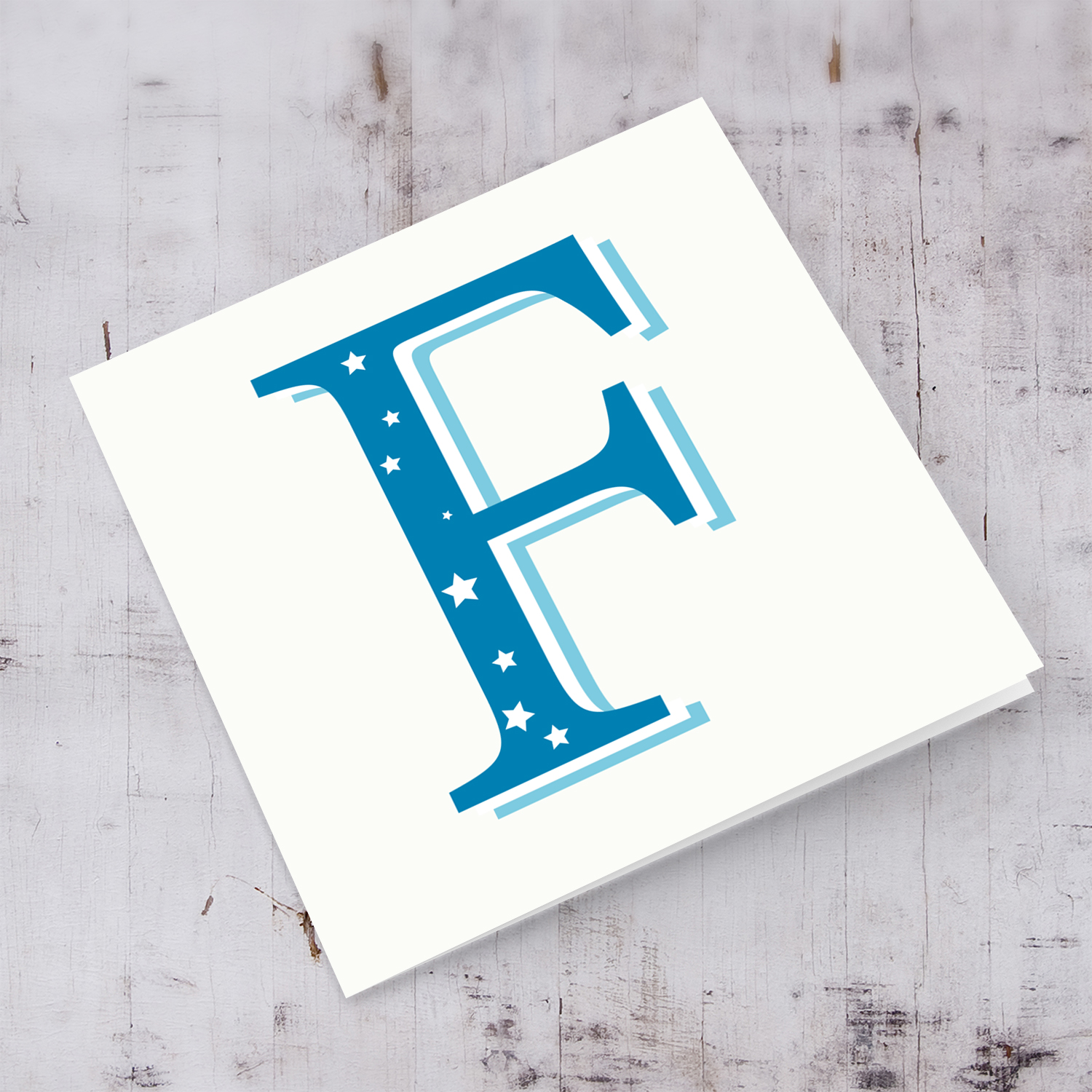 The Initial Collection Blue Tones - Letter F
