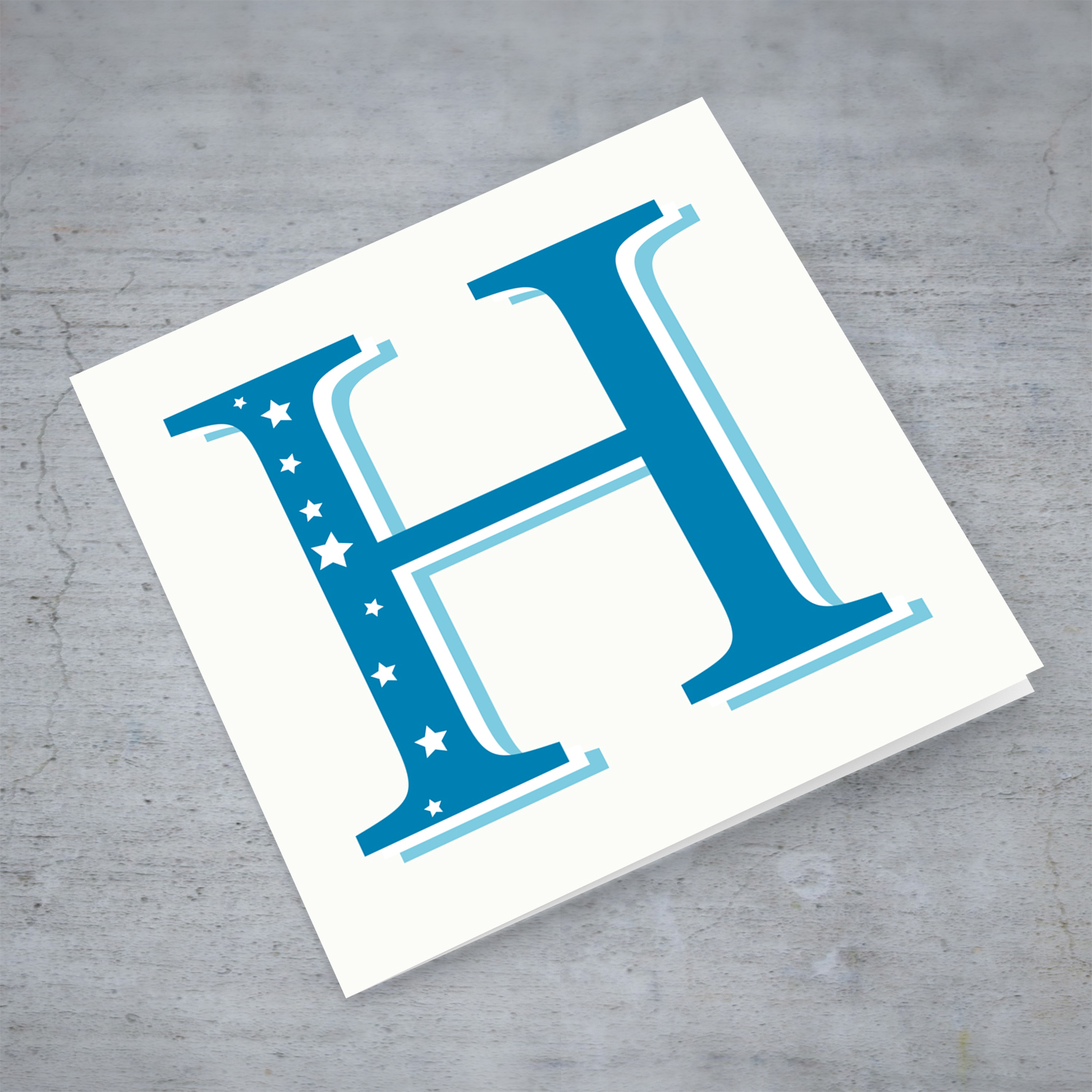 The Initial Collection Blue Tones - Letter H