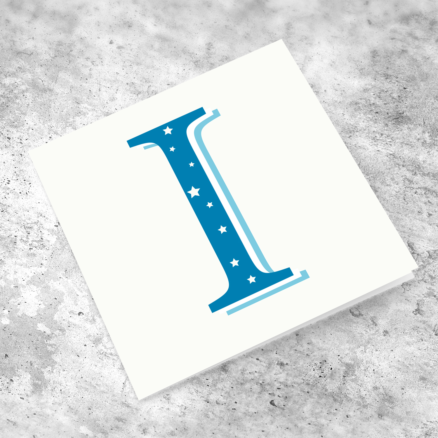 The Initial Collection Blue Tones - Letter I