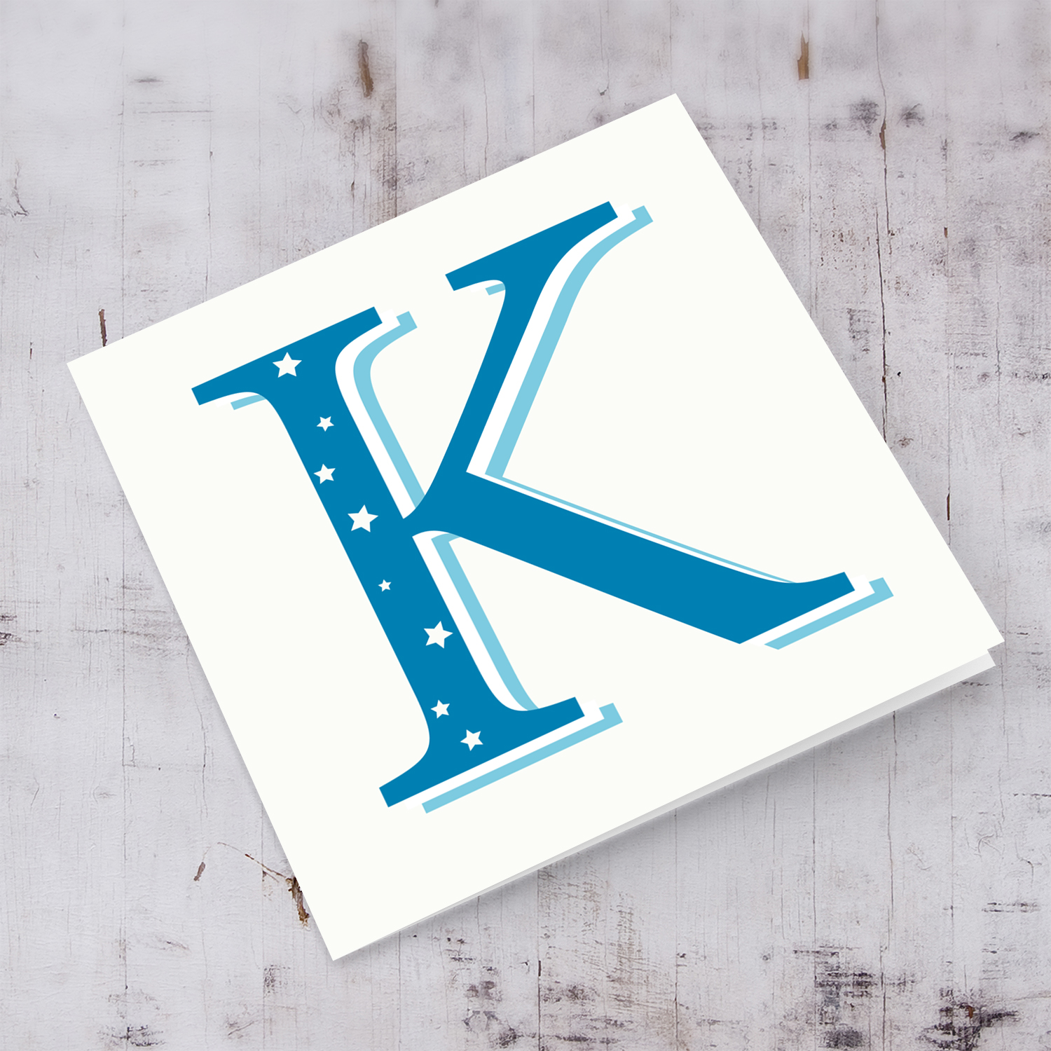 The Initial Collection Blue Tones - Letter K