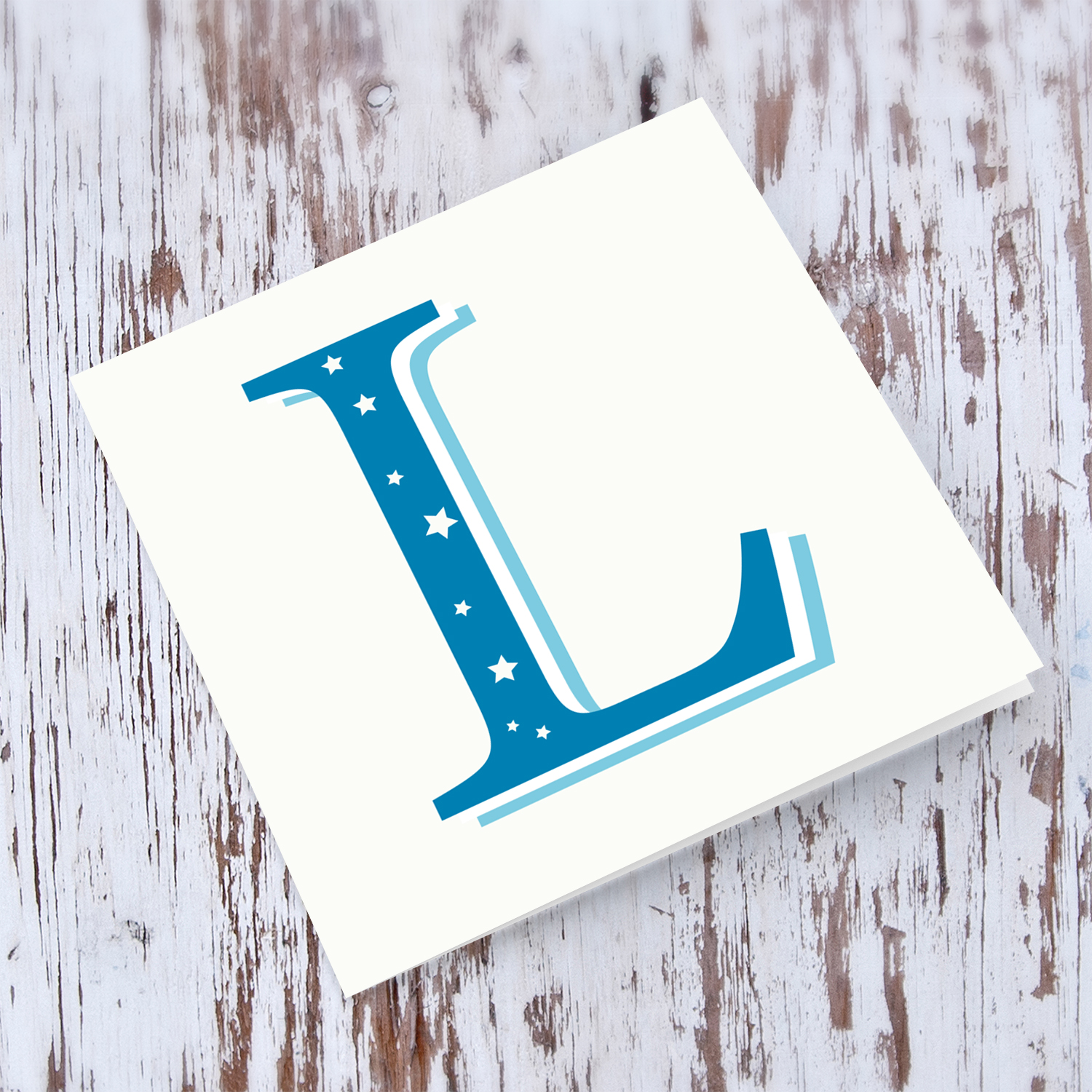 The Initial Collection Blue Tones - Letter L