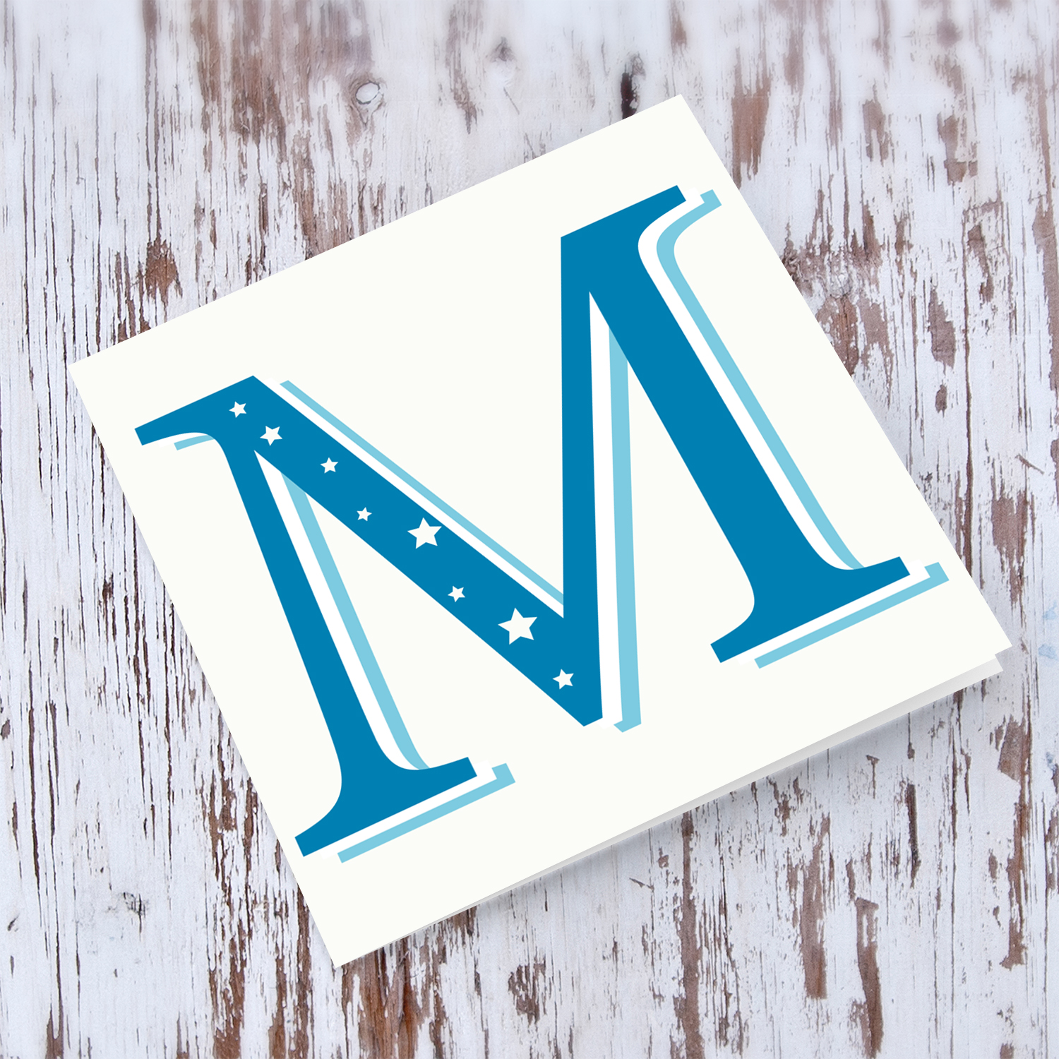 The Initial Collection Blue Tones - Letter M
