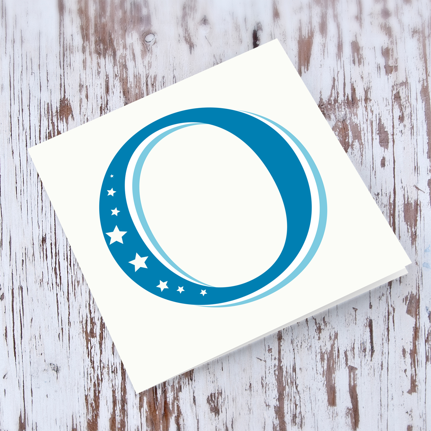 The Initial Collection Blue Tones - Letter O