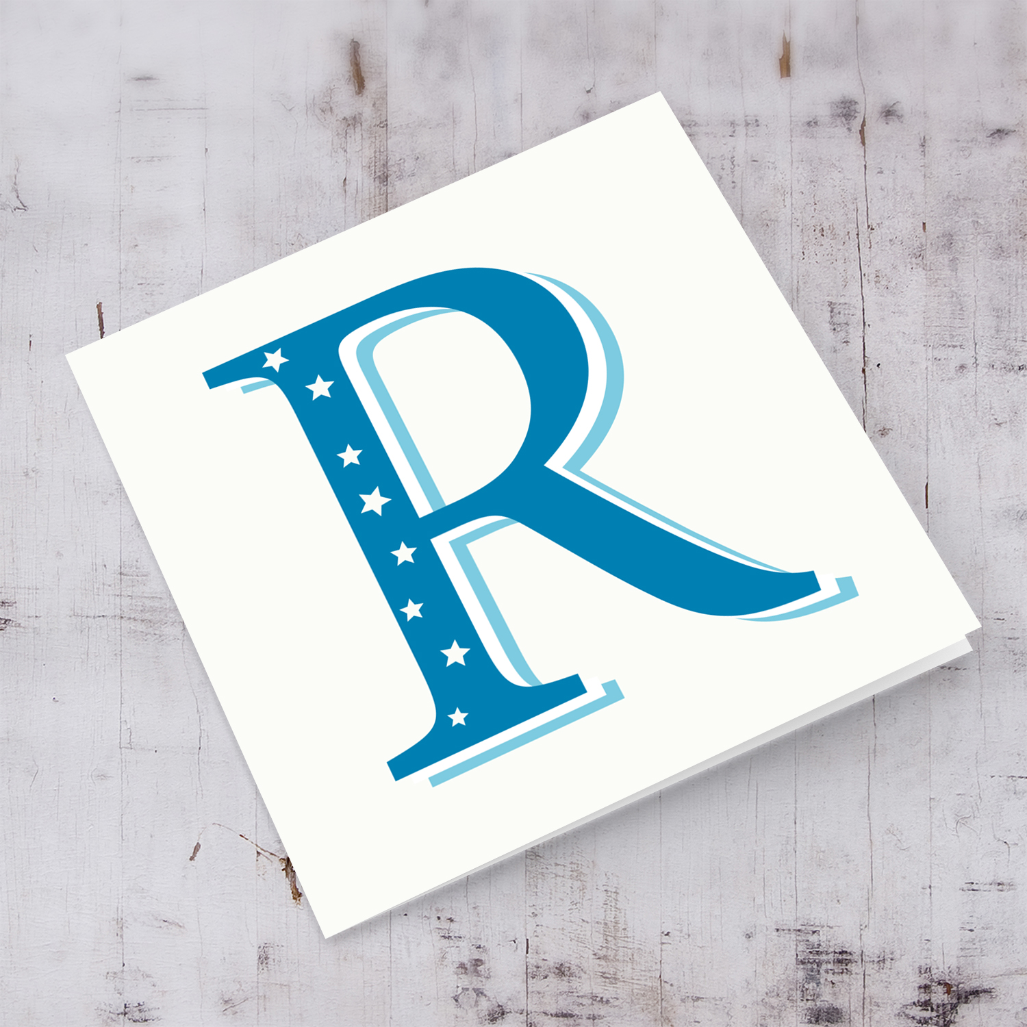 The Initial Collection Blue Tones - Letter R