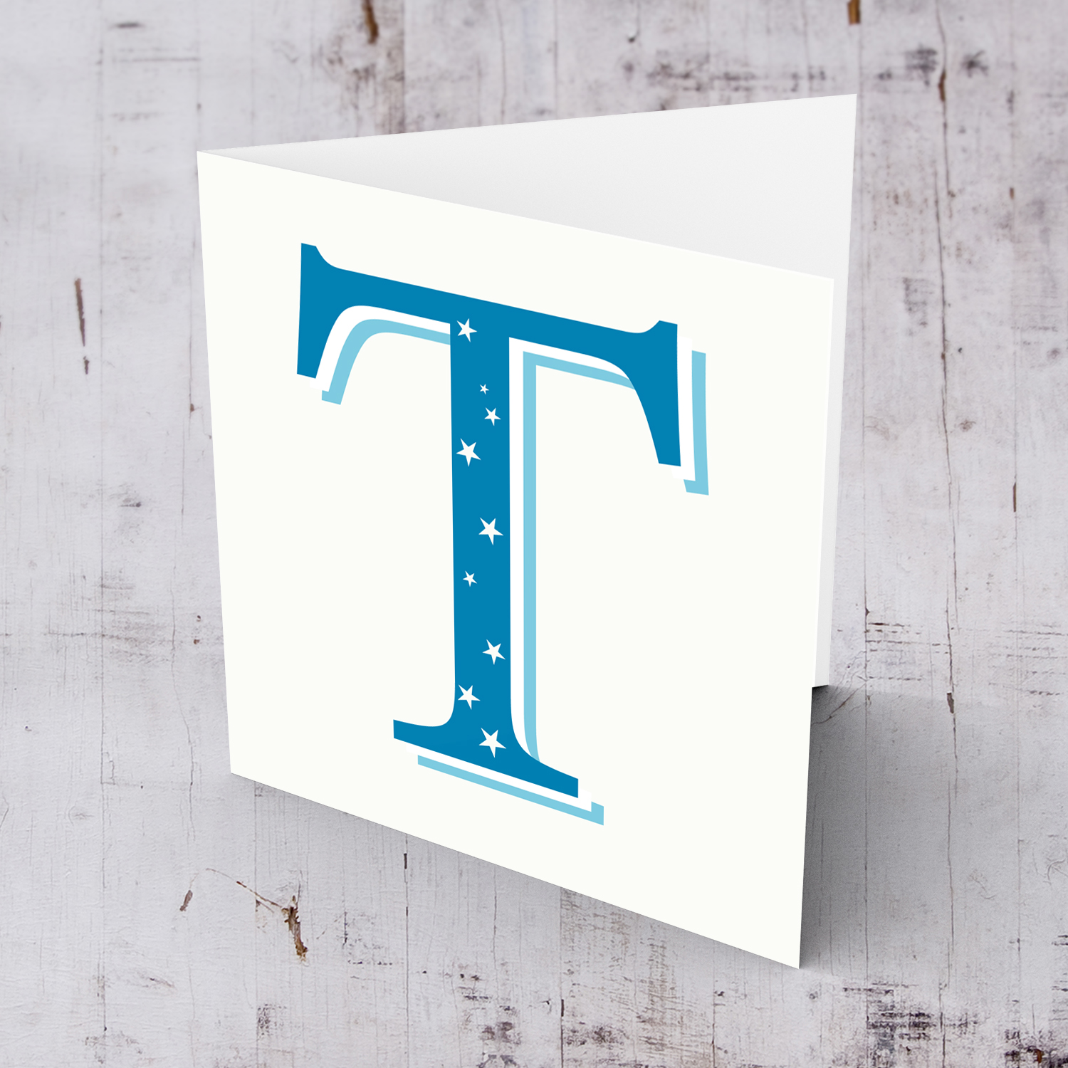 The Initial Collection Blue Tones - Letter T