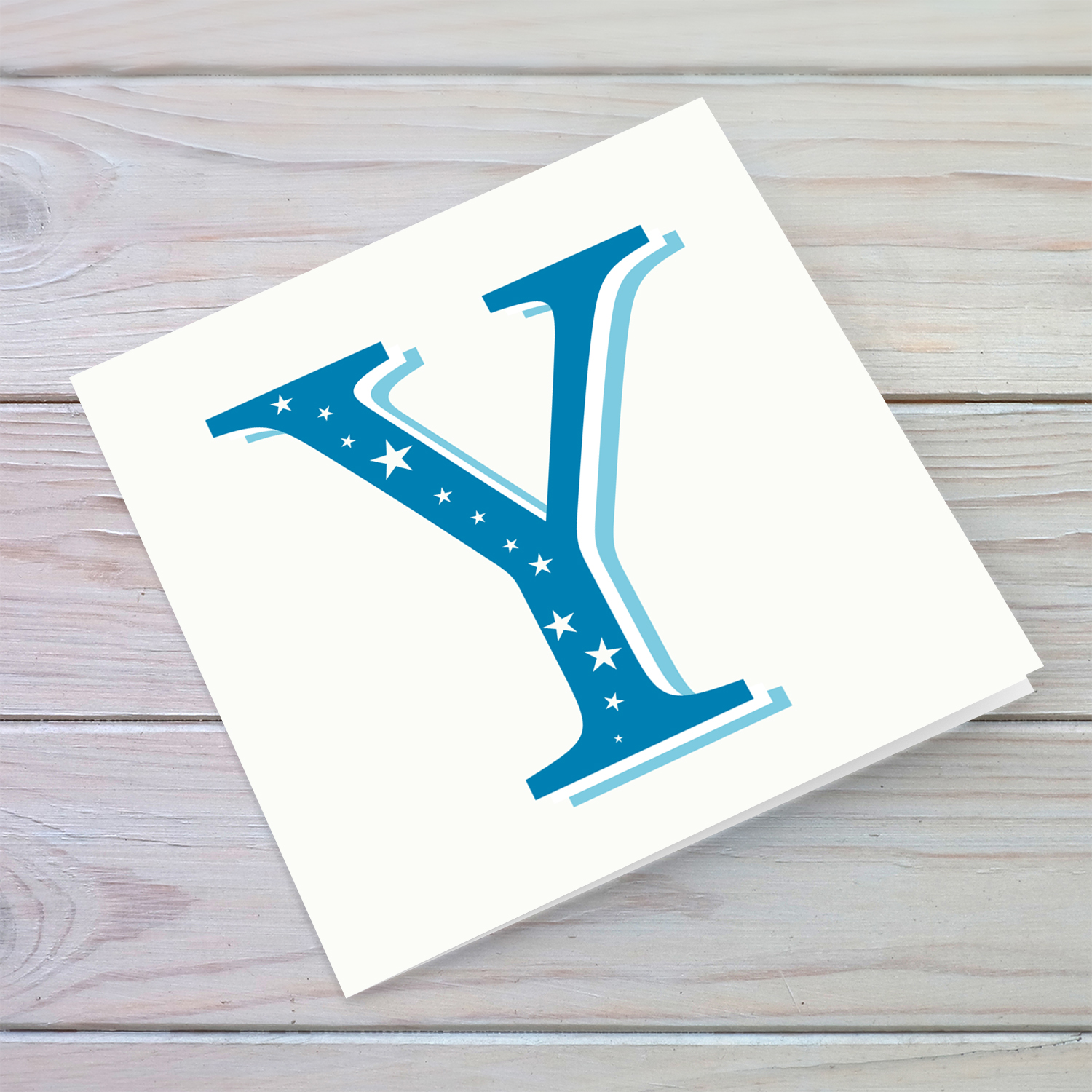 The Initial Collection Blue Tones - Letter Y