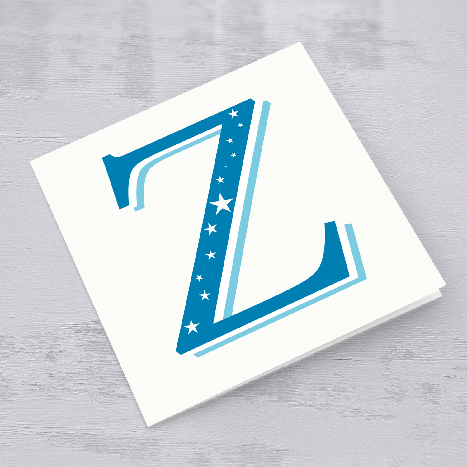The Initial Collection Blue Tones - Letter Z
