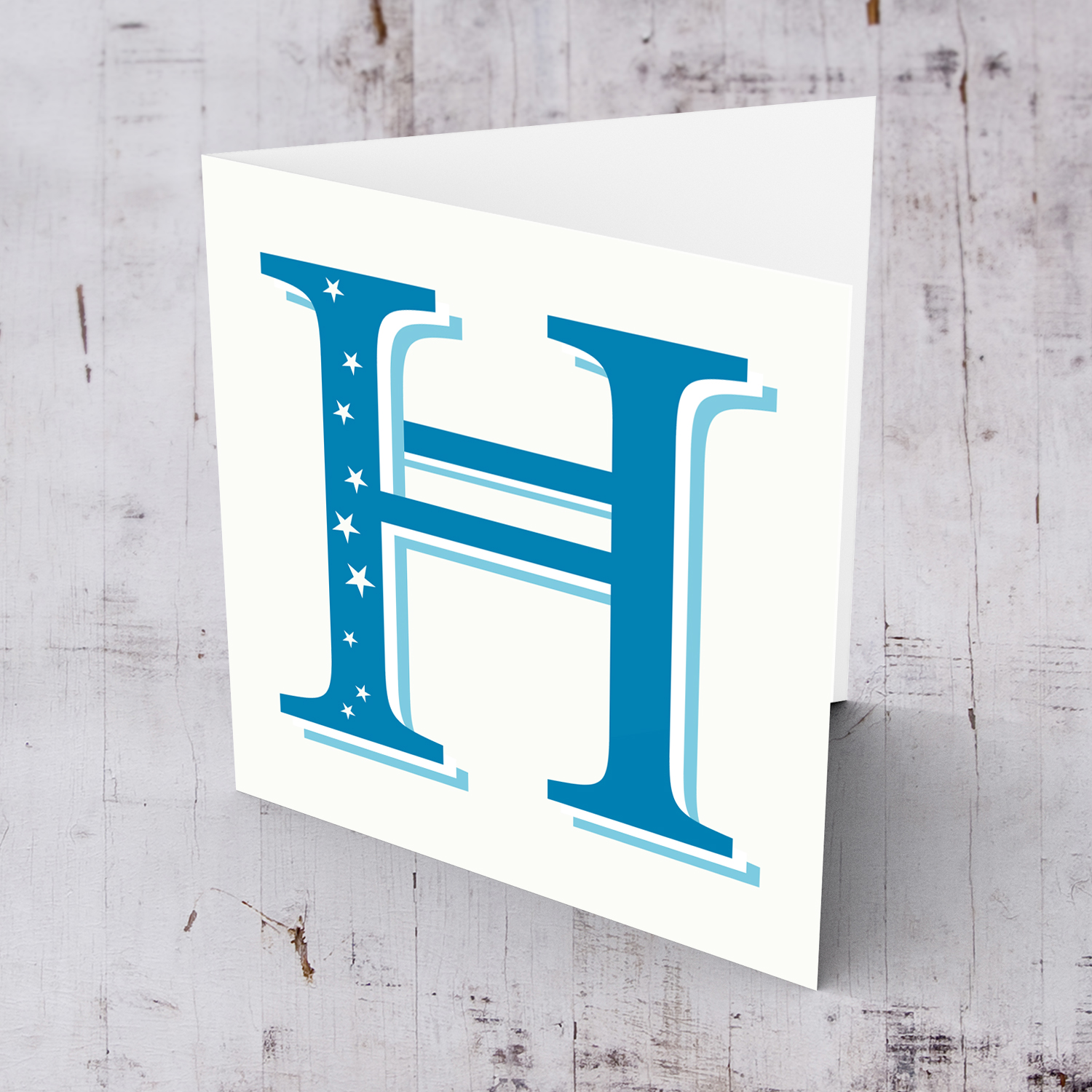 The Initial Collection Blue Tones - Letter Ħ