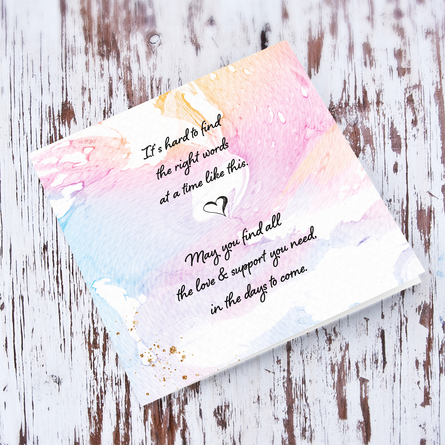 Light watercolour pastel background with a special message in English (Blank message inside)