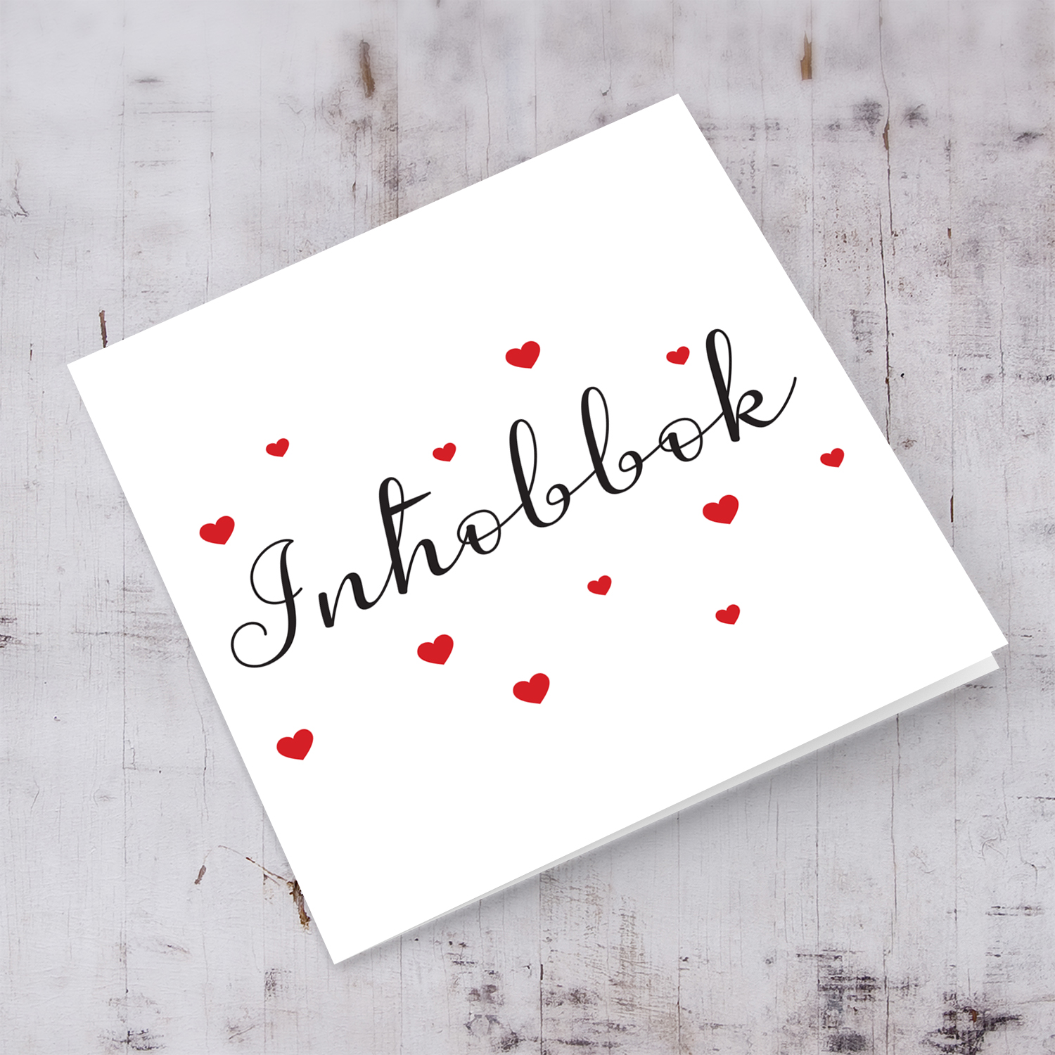 Inħobbok Red hearts Valentines card in Maltese