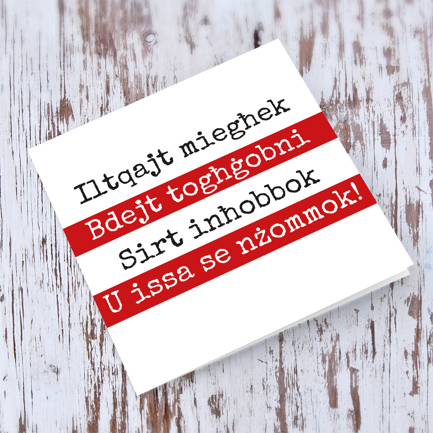 Iltqajt miegħek Maltese Valentine's Card