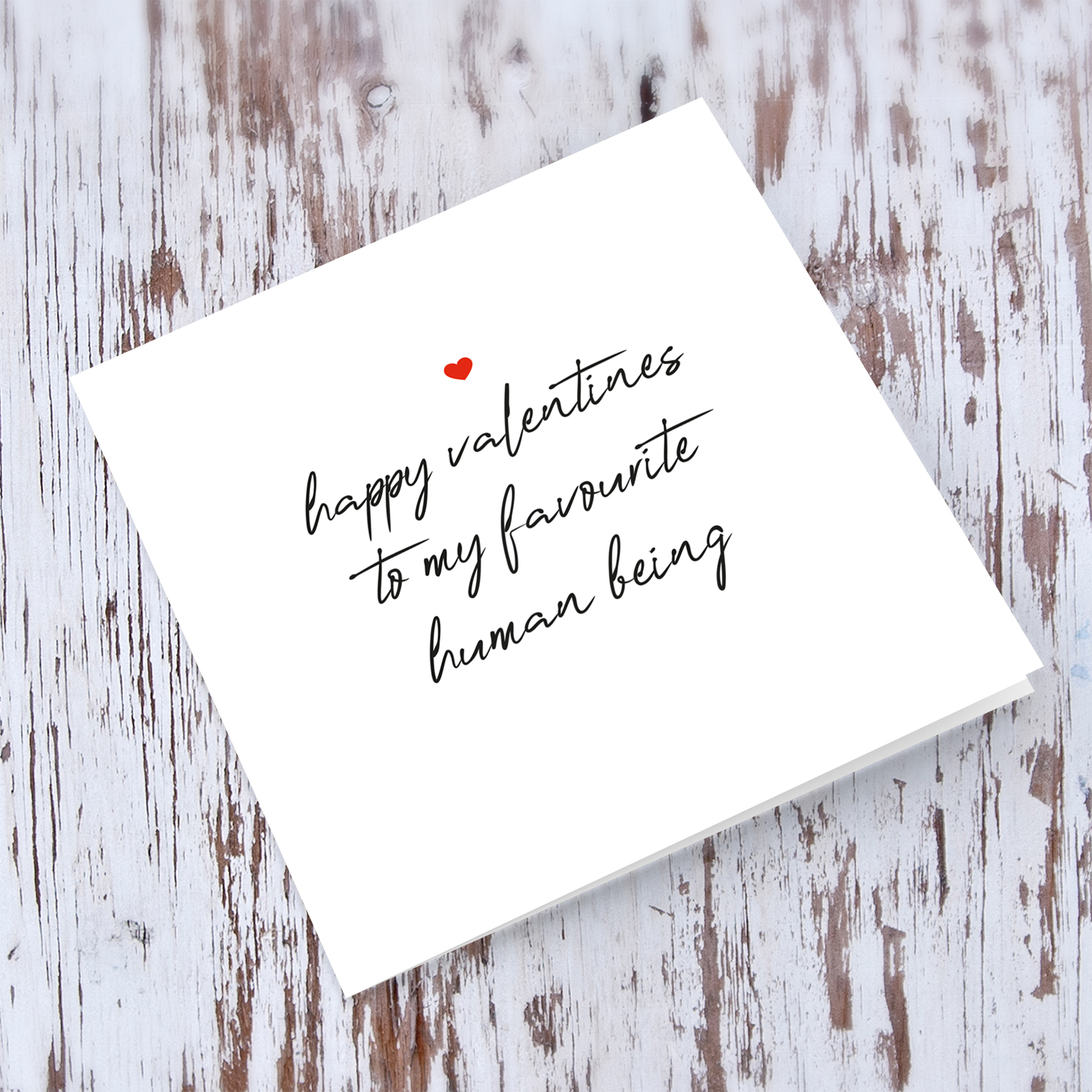 Minimalist Valentine's Day card - to my favourite human being in English