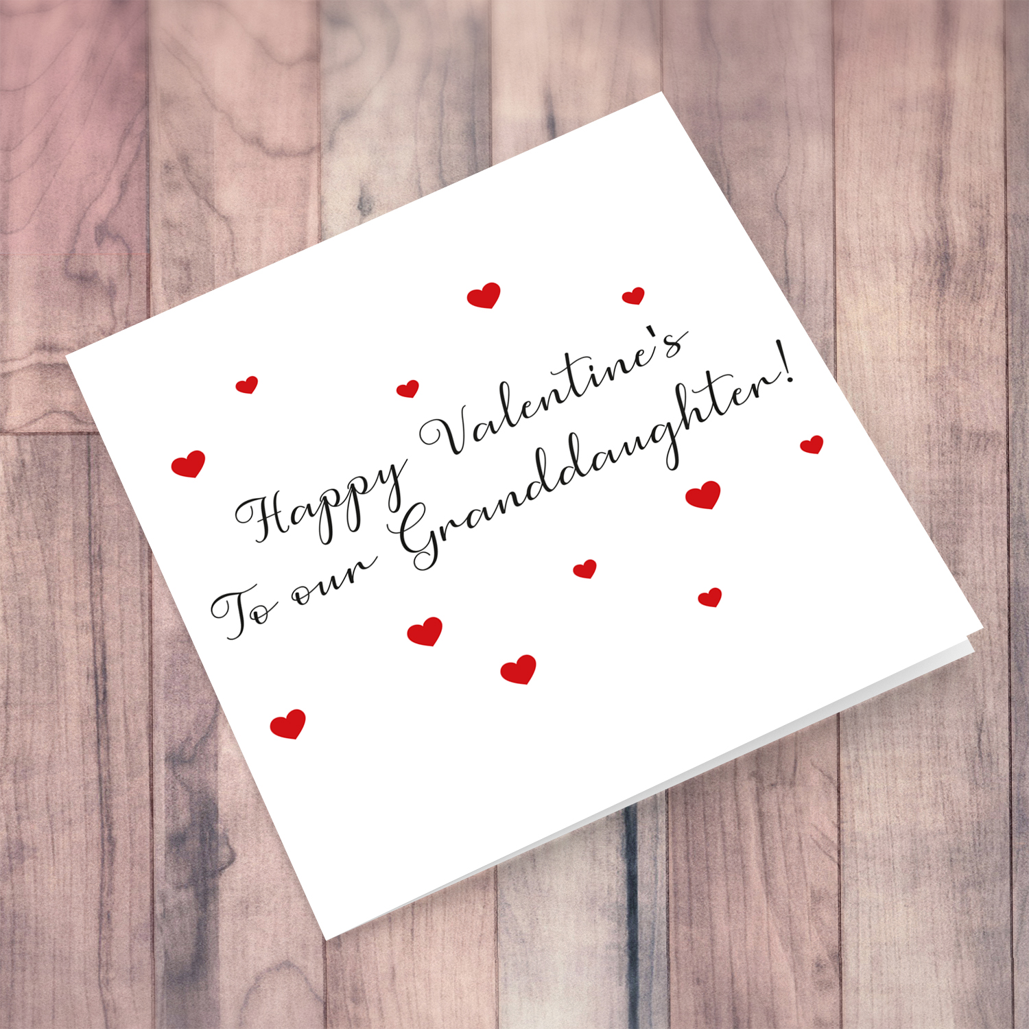 Grandaughter - Valentine's Day card in English