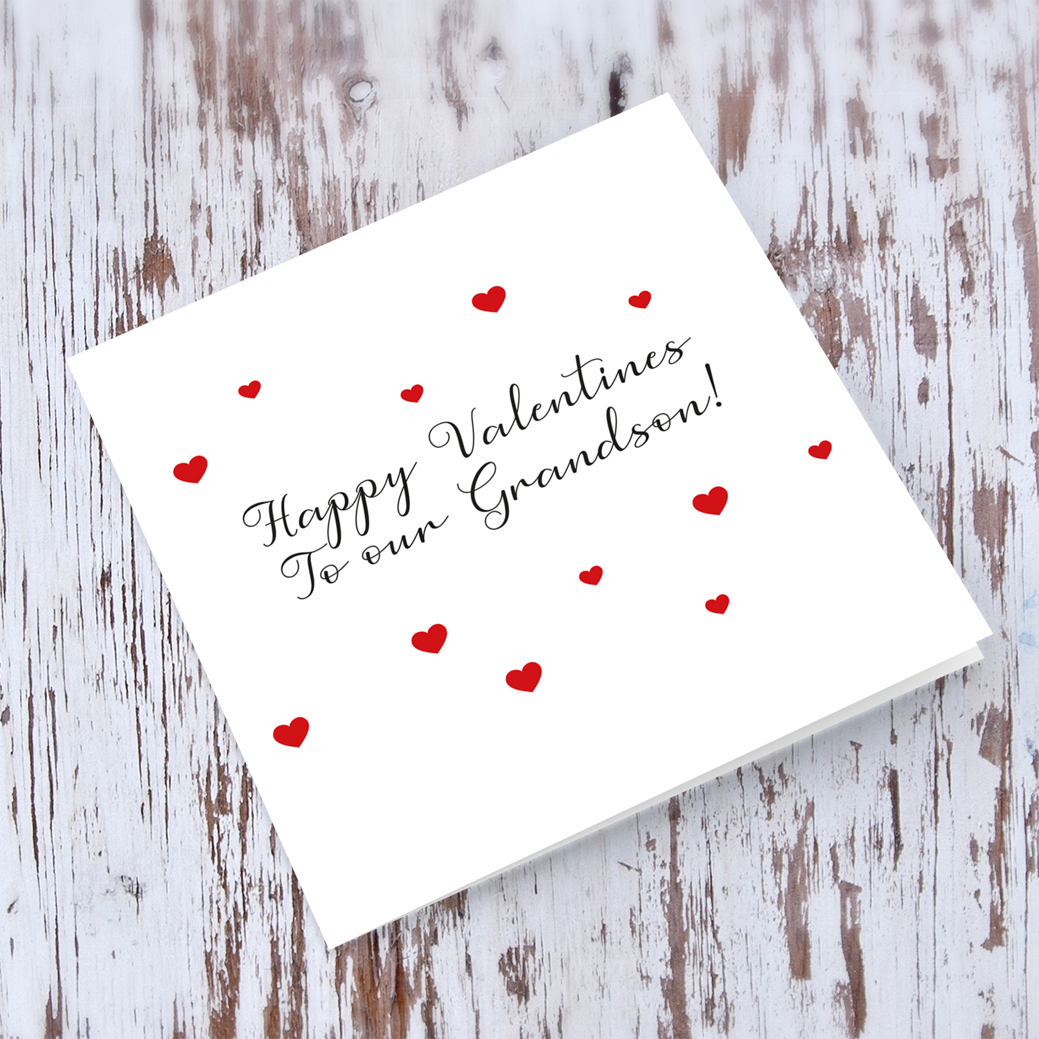 Grandson - Valentine's Day card in English