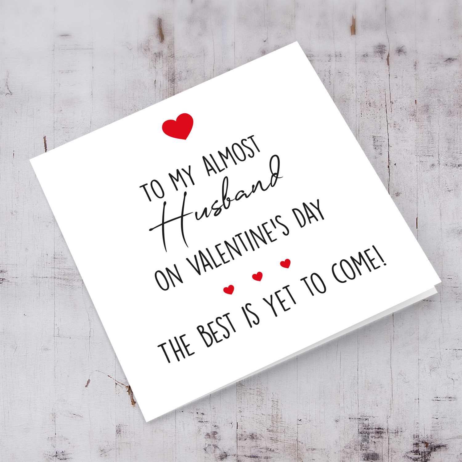 Almost husband Valentine's Day card in English