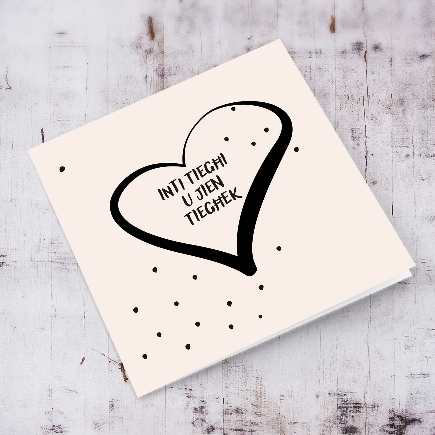 You're mine and I''m yours Card in Maltese (unisex)