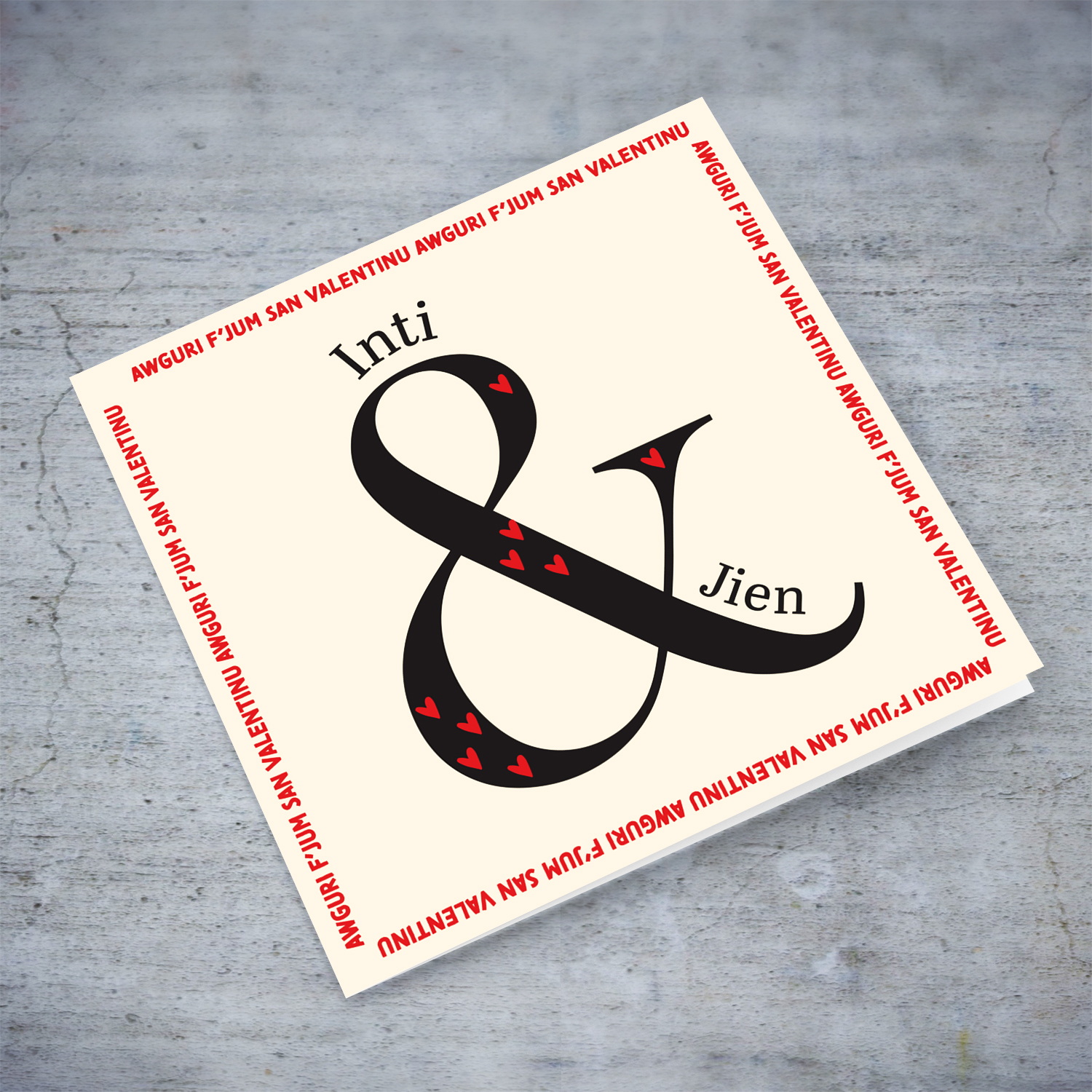 Inti u jien - Valentine's Day card in Maltese (Unisex)