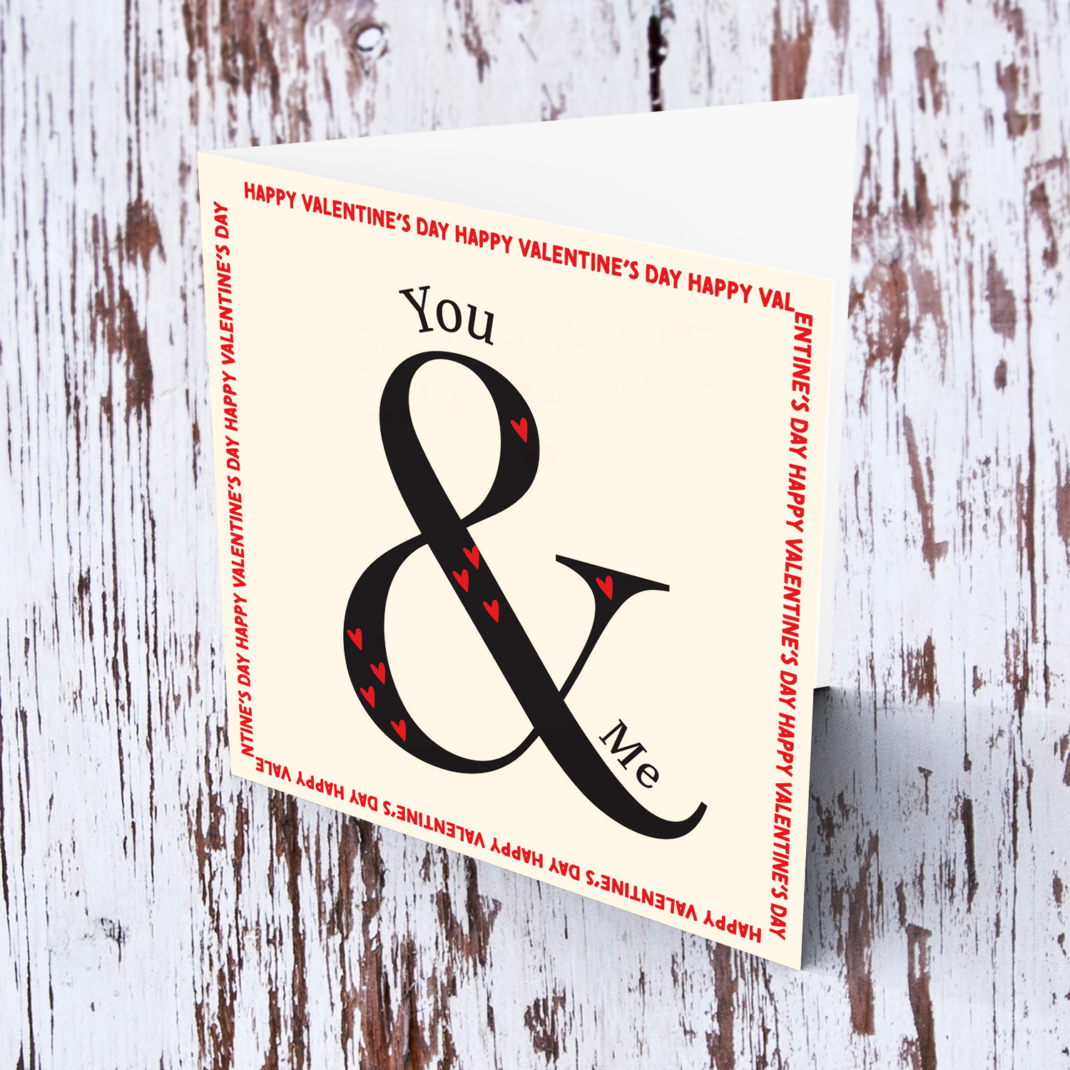 You & Me - Valentine's Day card in English (Unisex)