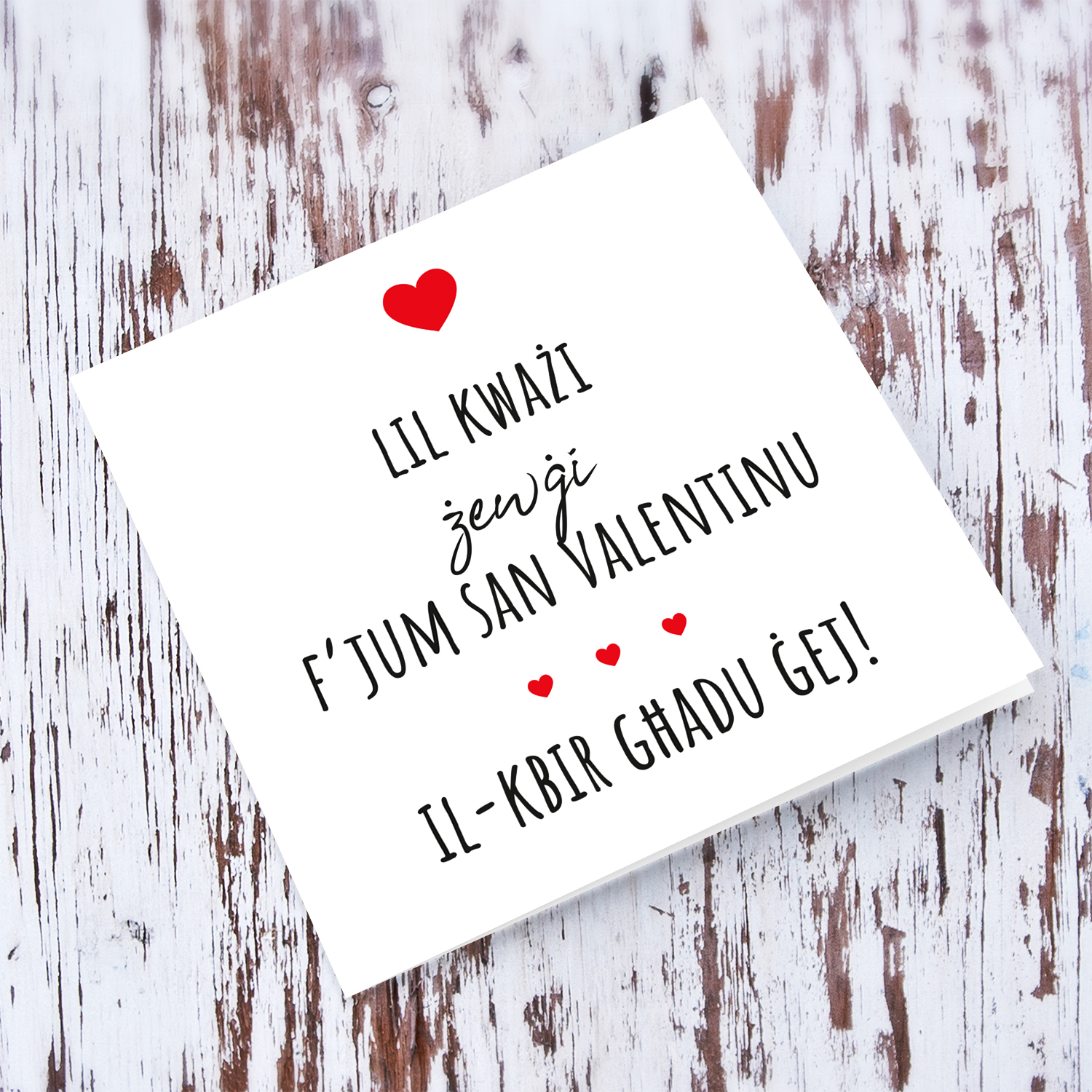 Almost husband Valentine's Day card in Maltese