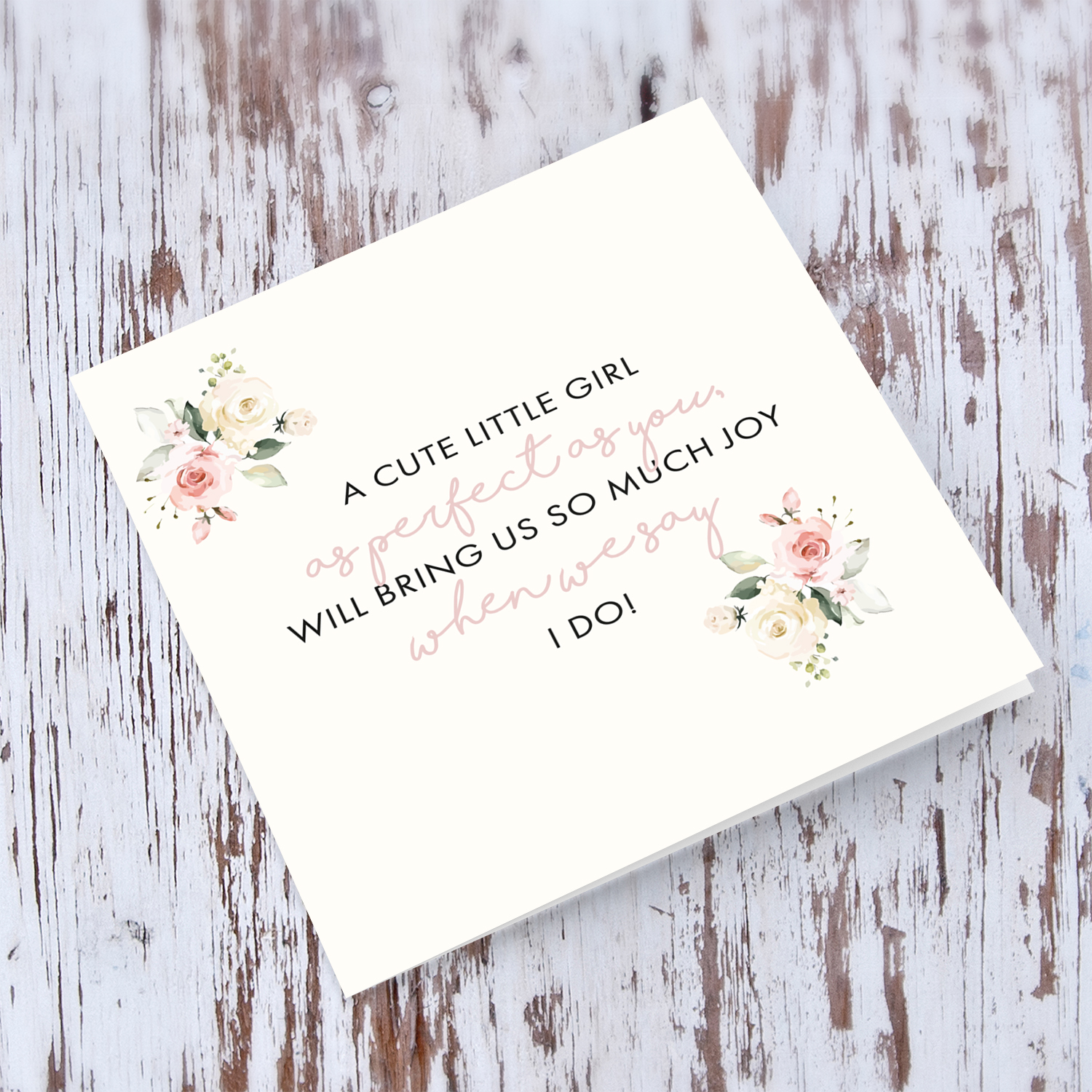 Will you be our flowergirl? - In cute pink florals