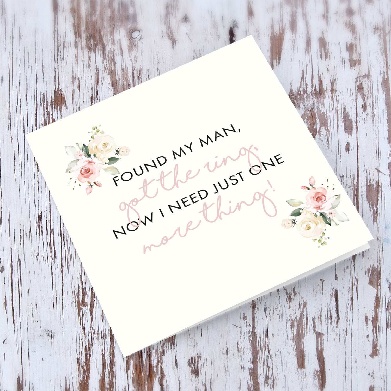 Will you be my maid of honour card - found my man... in English