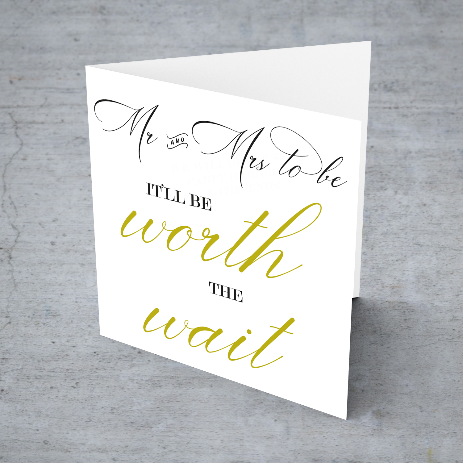 COVID themed wedding card in English