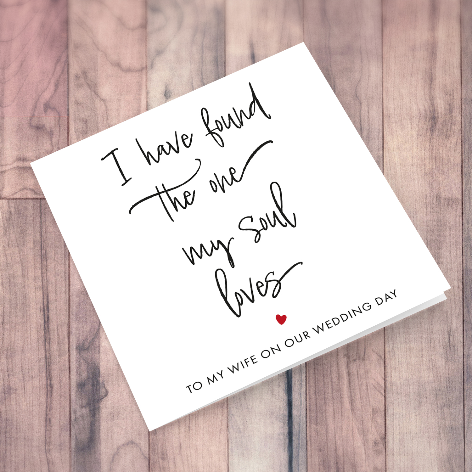 Wedding card for wife on Wedding Day in English