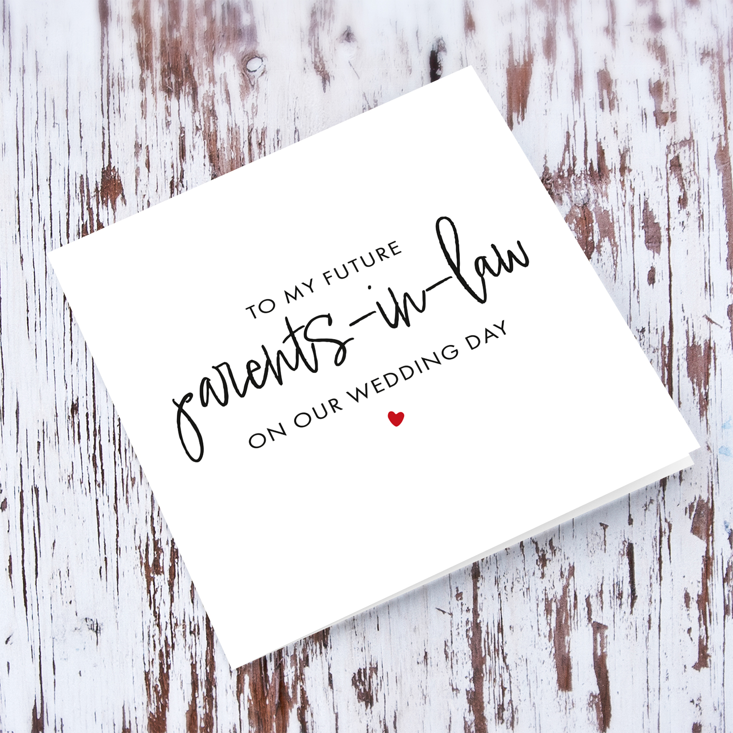 Card for parents in law on wedding day - Can't wait to spend the rest of my life with your daughter - in English
